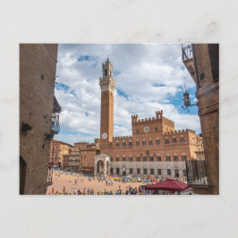 Piazza del Campo, Siena, Toskana, vykort för Itali