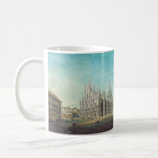 Piazza del Duomo i Milano av Carlo Bossoli Kaffemugg (Vänster)