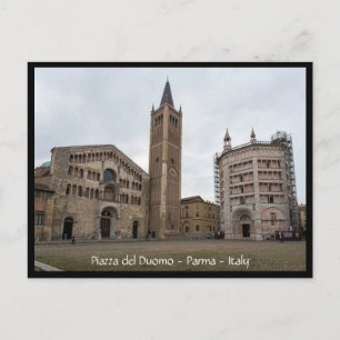 Piazza del Duomo, Parma, Italien Postcard Vykort