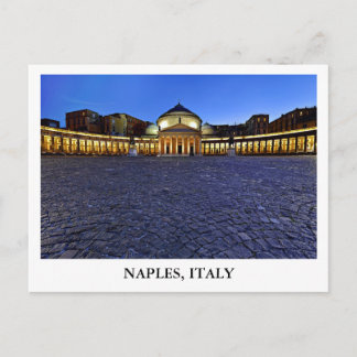 Piazza del Plebiscito i Naples, italien Vykort