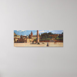 Piazza del Popolo i Rom (1900) Aleksander Gierym Canvastryck