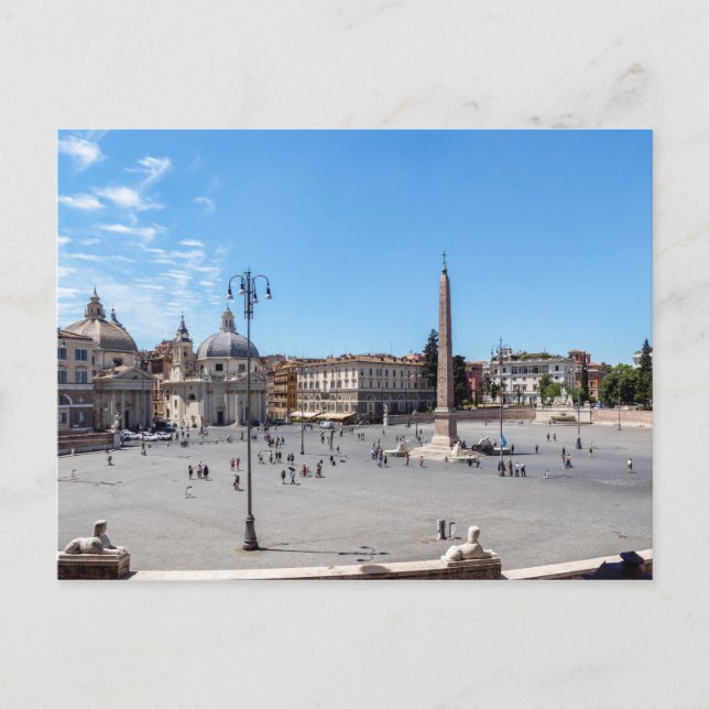 Piazza del Popolo - Rom, Italien Vykort (Framsida)