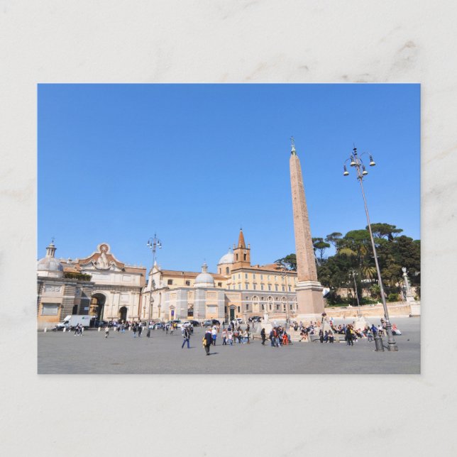 Piazza del Popolo, Rom, Italien Vykort (Framsida)
