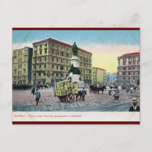 Piazza della Ferrovia, Neapel, Italien Vykort