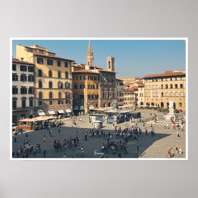 Piazza della Signoria, Florence Poster (Framsidan)