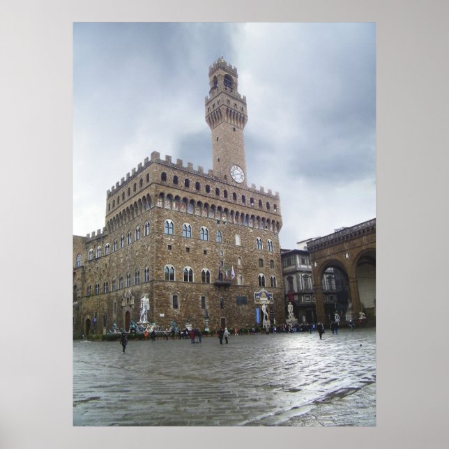 Piazza della Signoria,Florence Poster (Framsidan)