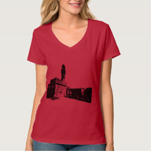Piazza della Signoria i Florence, centrala Italien T Shirt