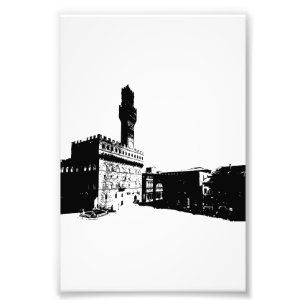 Piazza della Signoria i Florens, centrala Italien Fototryck