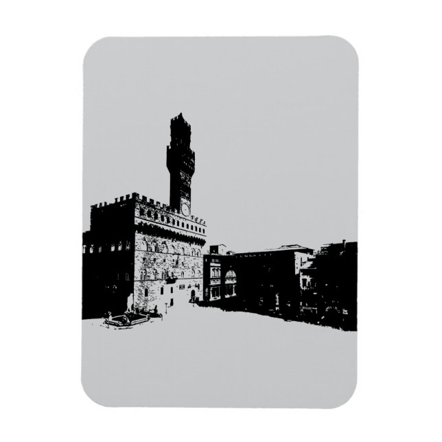 Piazza della Signoria i Florens, centrala Italien Magnet (Vertikal)