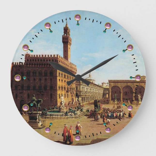 Piazza della Signoria i Florens Stor Klocka (Framsida)