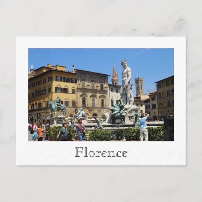 Piazza della Signoria Postcard Vykort (Framsida)