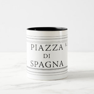 Piazza di Spagna, den Rome gatan undertecknar Två-Tonad Mugg