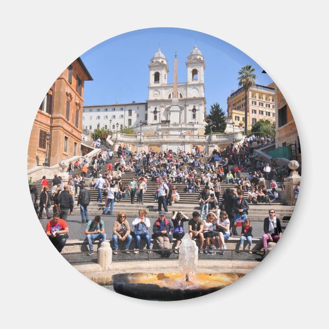 Piazza di Spagna, Rom, Italien Magnet (Framsidan)