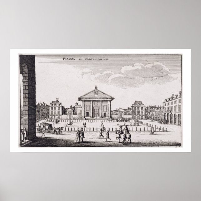 Piazza in Covent Garden, 1647 (engrave) Poster (Framsidan)
