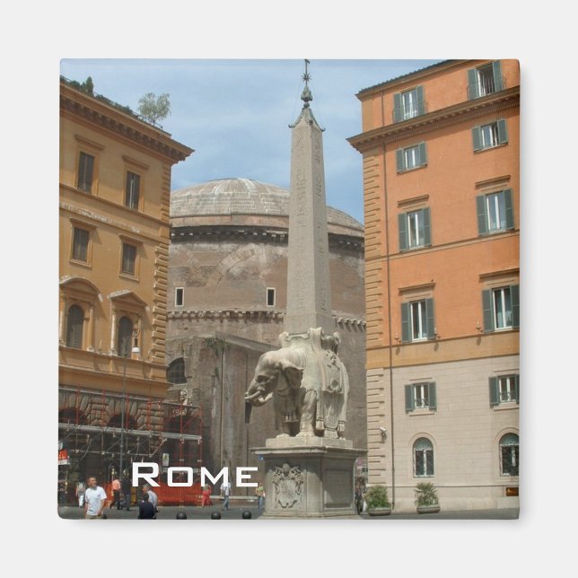 Piazza Minerva - Rom Magnet (Framsidan)