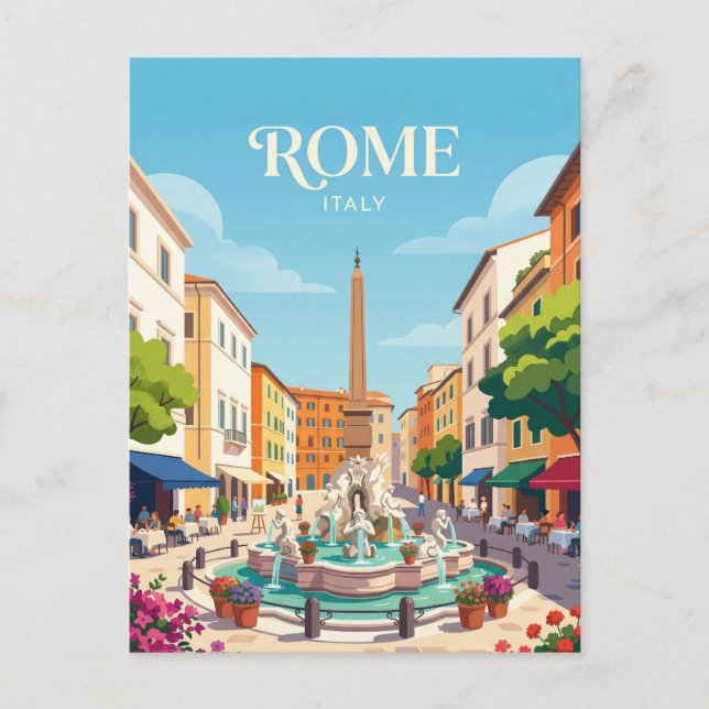 Piazza Navona Italien Vykort (Framsida)