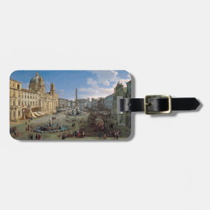 Piazza Navona, märkre för bagage för Rome konst Bagagebricka