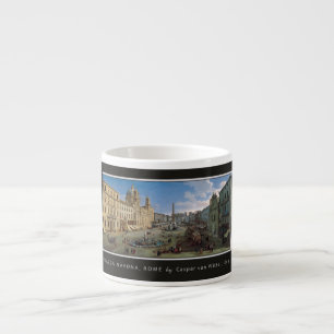 Piazza Navona, Rom anpassningsbar monogram muggar Espressomugg