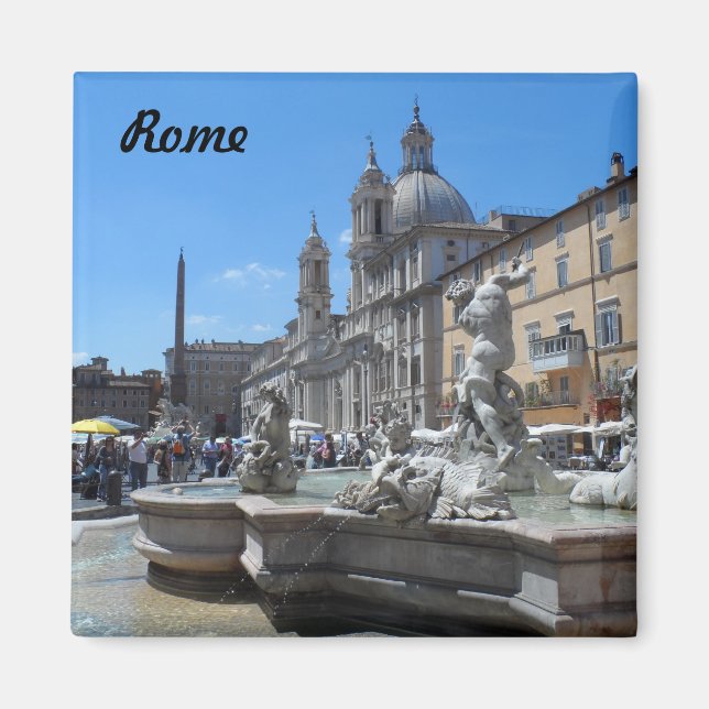 Piazza Navona-Rom, Italien Magnet (Framsidan)