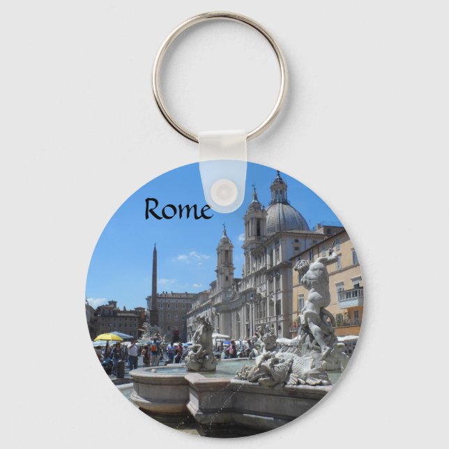 Piazza Navona-Rom, Italien Nyckelring (Framsida)