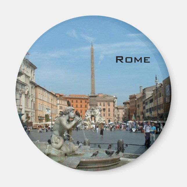 Piazza Navona - Rom Magnet (Framsidan)