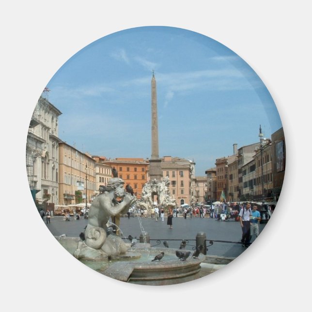 Piazza Navona - Rom Magnet (Framsidan)