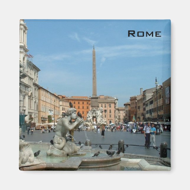 Piazza Navona - Rom Magnet (Framsidan)
