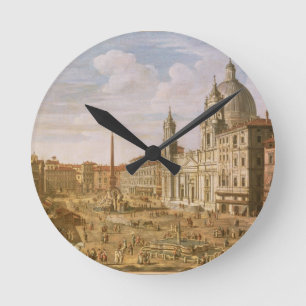 Piazza Navona, Rome, tittar södra in mot Palazzo Rund Klocka