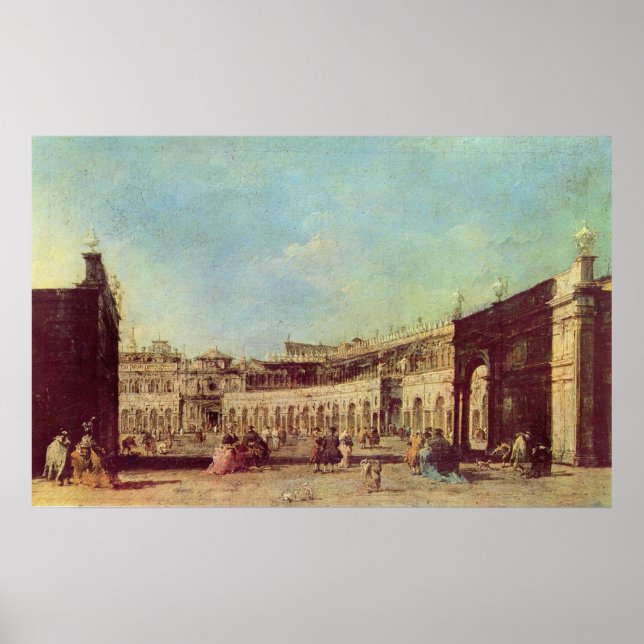 Piazza San Marco a Venezia – Francesco Guardi Poster (Framsidan)