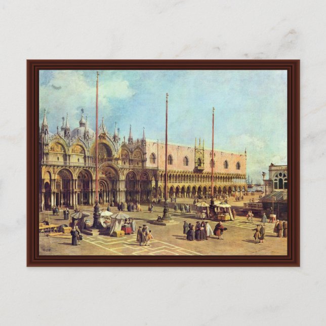 Piazza San Marco. Av Canaletto Vykort (Framsida)