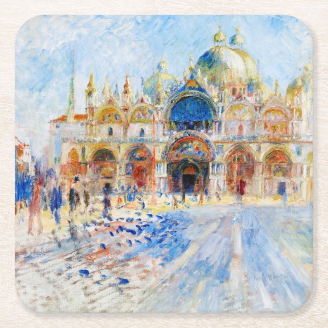 Piazza San Marco, Renoir Underlägg Papper Kvadrat (Framsidan)