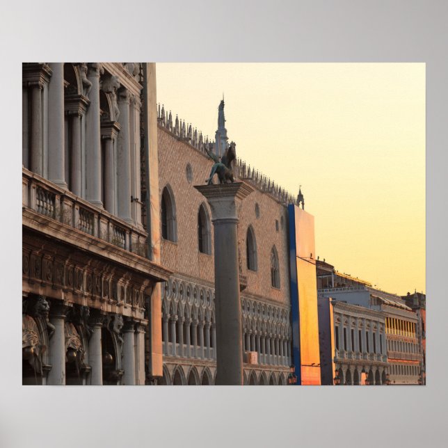 Piazza San Marco, S:t Markus-platsen, Venedig Poster (Framsidan)
