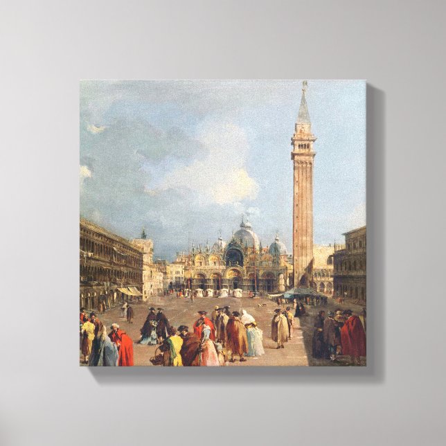 Piazza San Marco, Venedig, 1760 Canvastryck (Framsida)