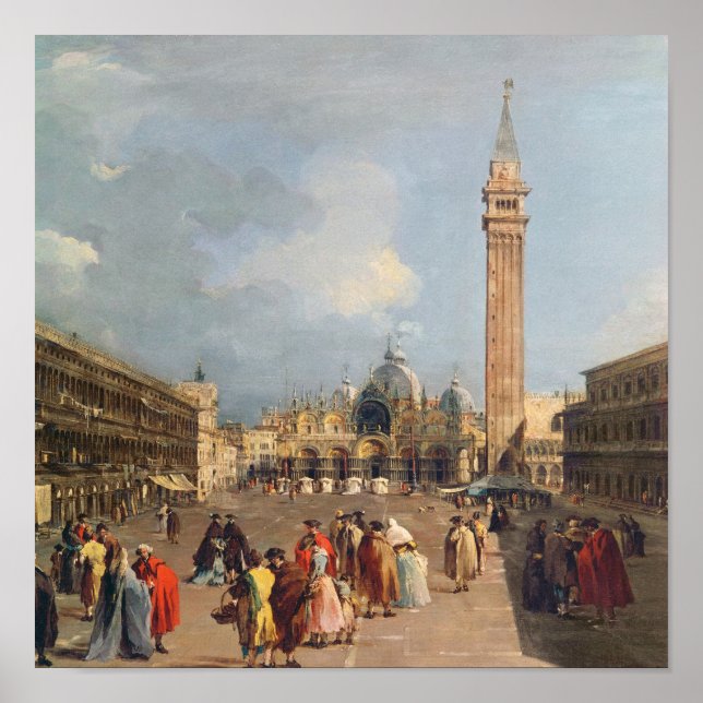 Piazza San Marco, Venedig, 1760 Poster (Framsidan)