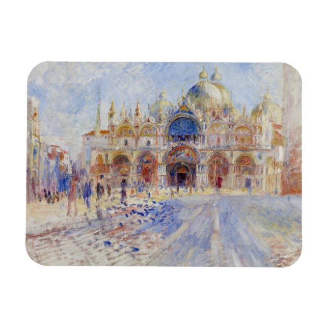 Piazza San Marco, Venedig, 1881 (olja på arbetsyta Magnet (Horisontell)