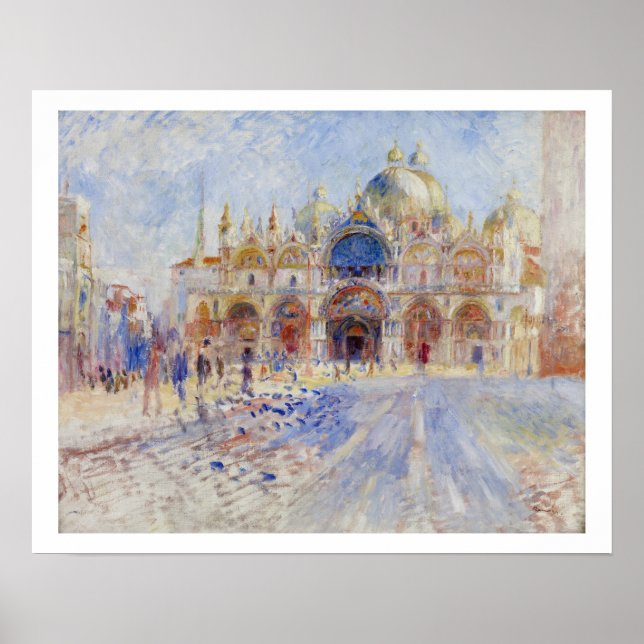 Piazza San Marco, Venedig, 1881 (olja på arbetsyta Poster (Framsidan)