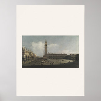 Piazza San Marco, Venedig av Bellotto - Stadskonst Poster