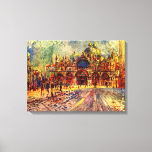 Piazza San Marco, Venedig av Pierre Renoir Canvastryck