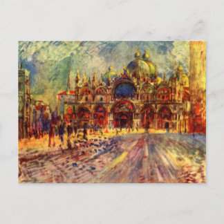 Piazza San Marco, Venedig av Pierre Renoir Vykort