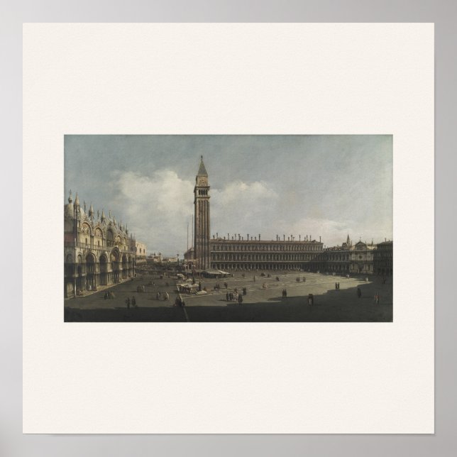 Piazza San Marco, Venedig Bellotto Square Affisch (Framsidan)