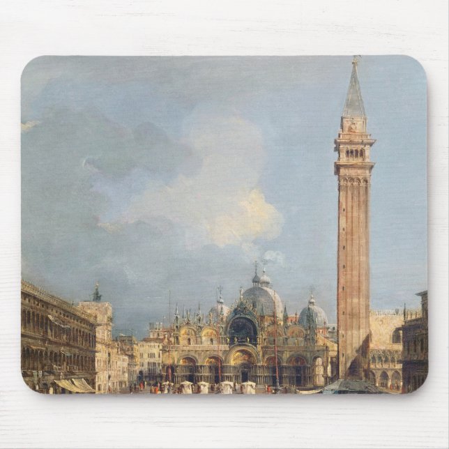 Piazza San Marco, Venedig, c.1760 Musmatta (Framsidan)