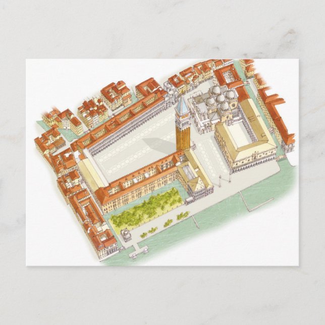 Piazza San Marco. Venedig Italien Vykort (Framsida)