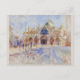 Piazza San Marco Venice av Pierre-Auguste Renoir Vykort