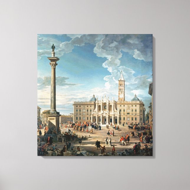 Piazza Santa Maria Maggiore, 1752 Canvastryck (Framsida)