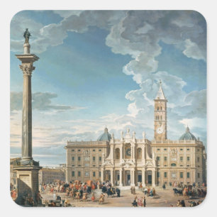 Piazza Santa Maria Maggiore, 1752 Fyrkantigt Klistermärke
