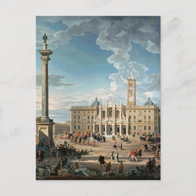 Piazza Santa Maria Maggiore, 1752 Vykort (Framsida)