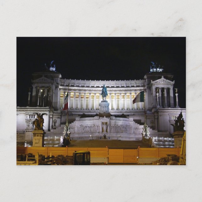 Piazza Venezia nattetid Vykort (Framsida)