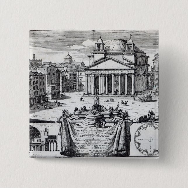Piazzadella Rotonda med en beskåda av pantheonen Knapp (Framsida)