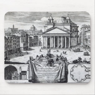 Piazzadella Rotonda med en beskåda av pantheonen Musmatta