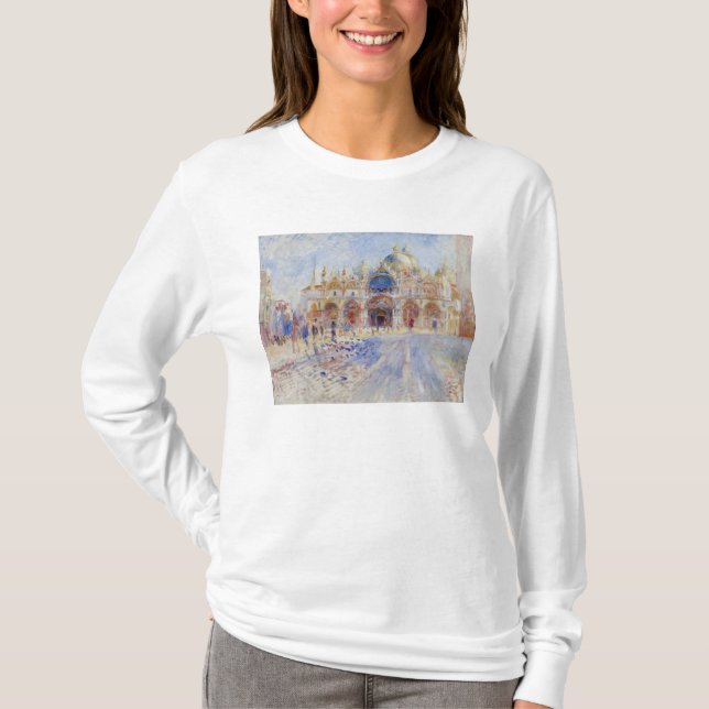 Piazzaen San Marco, Venedig, 1881 (olja på kanfas) T-shirt (Framsida)